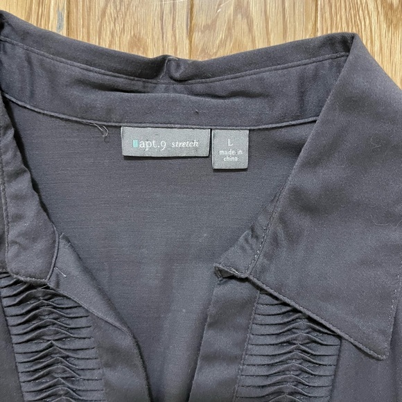 Apt 9 stretch tuxedo button down - Picture 3 of 4